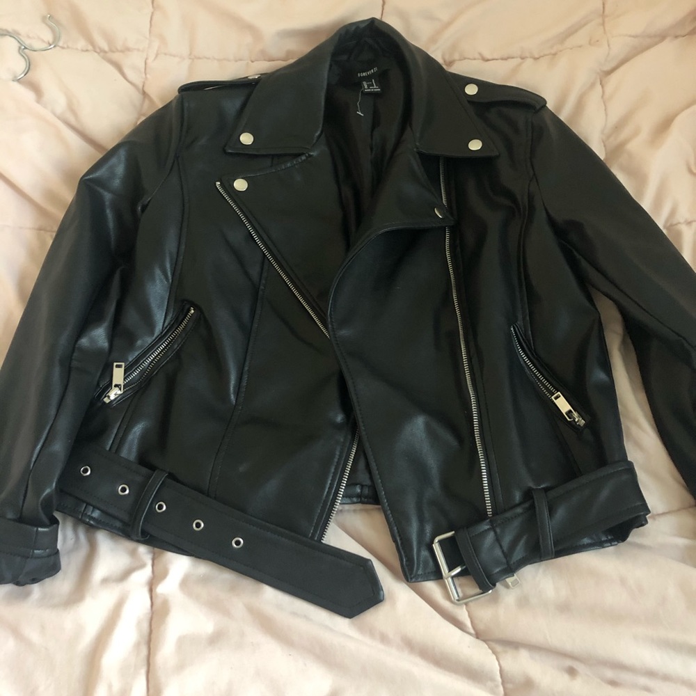 Brand new faux leather jacket